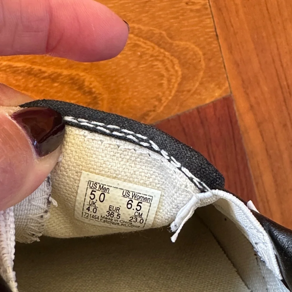 Vans Black and White Platform Slip-Ons - Picture 8 of 10